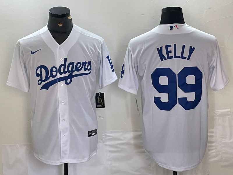Men Los Angeles Dodgers #99 Kelly White Nike Game MLB Jersey style 5